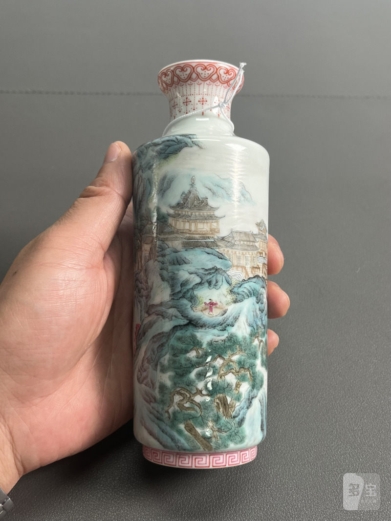 民国  粉彩“瑶台仙境”图瓶 - 图7